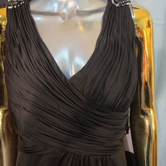 CALVIN KLEIN • Notorious Noir Gown • Femme Fatale Energy 14 NWT Halloween - Picture 2 of 15